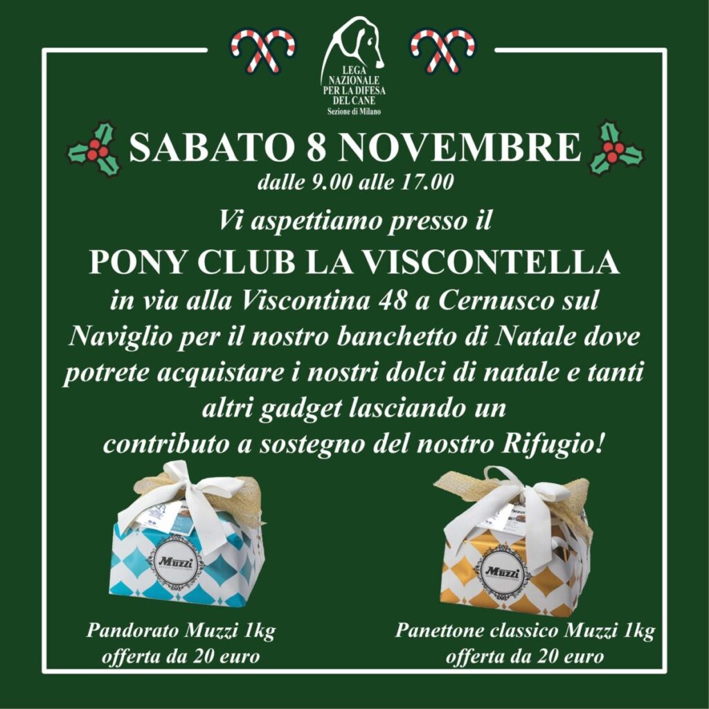 Sabato 8 Novembre vi aspettiamo al PONY CLUB LA VISCONTELLA