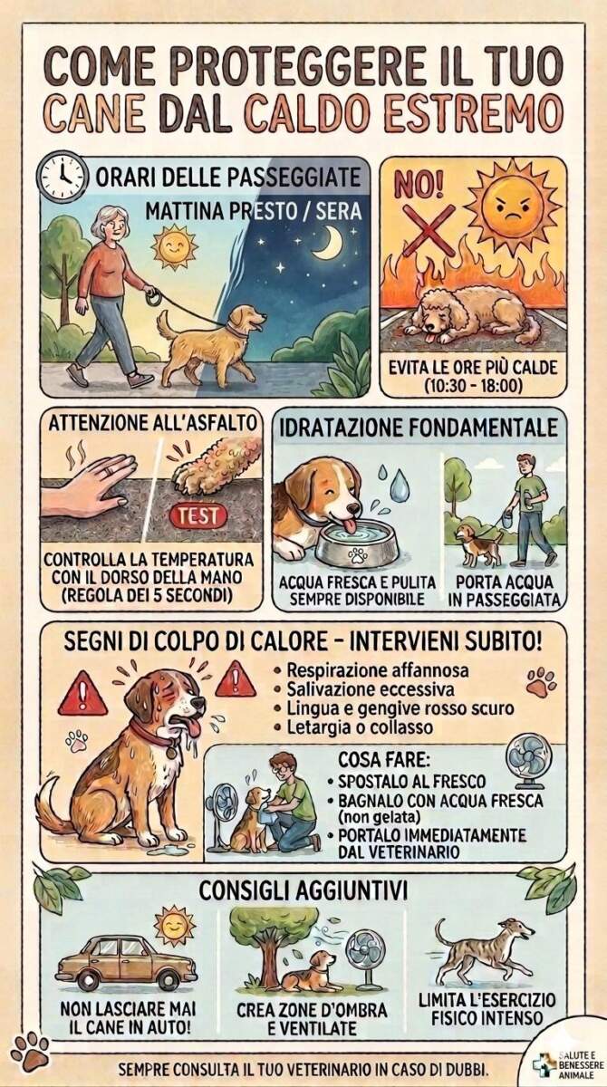 Come proteggere il cane dal caldo estremo